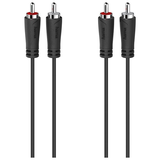 Hama Cavo 2 RCA M-2 RCA M 15mt Nero