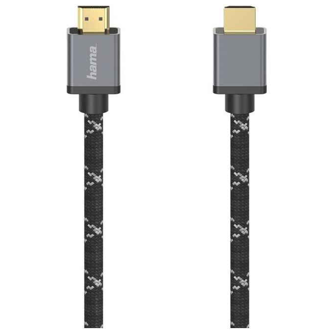 Hama Cavo Hdmi M-Hdmi M Hdmi Ultra High Speed con Ethernet Connettori Dorati Spine in Metallo Risoluzione 8K 3mt