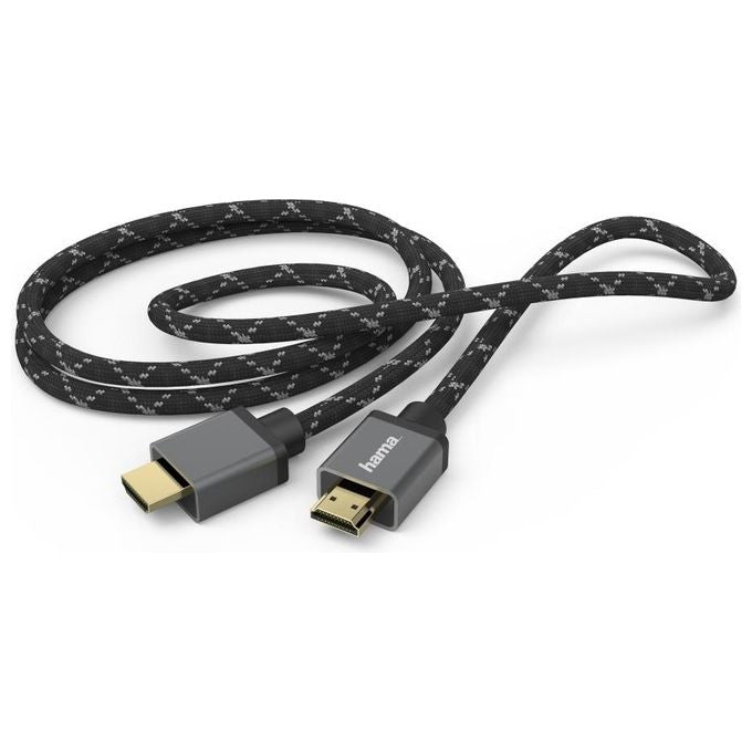 Hama Cavo Hdmi M-Hdmi M Hdmi Ultra High Speed con Ethernet Connettori Dorati Spine in Metallo Risoluzione 8K 3mt