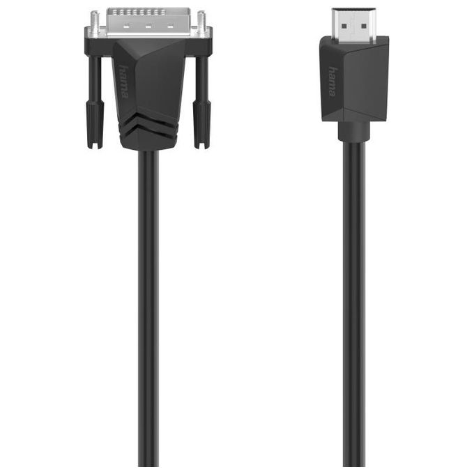 Hama Cavo Monitor Hdmi M-Dvi-d M Single Link Ultra Hd 4k 1,5mt Nero