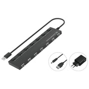 Conceptronic HUBBIES08BP Hub di Interfaccia Usb 2.0 480 Mbit-s Nero
