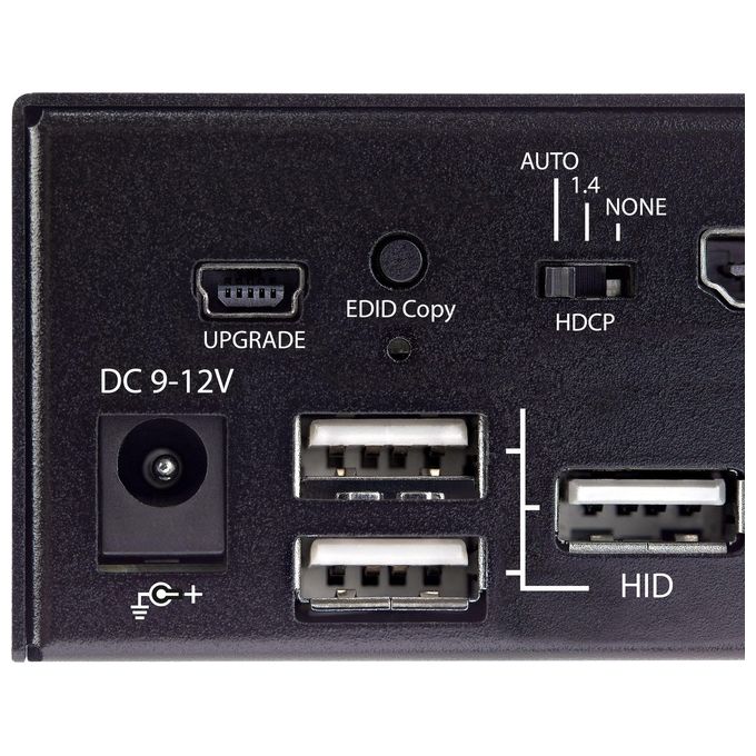 StarTech.com SV231HU34K6 Switch KVM HDMI a 2 porte con Hub USB 3.0 e Audio 4K 60Hz HDR HDCP 2.2 colore Nero