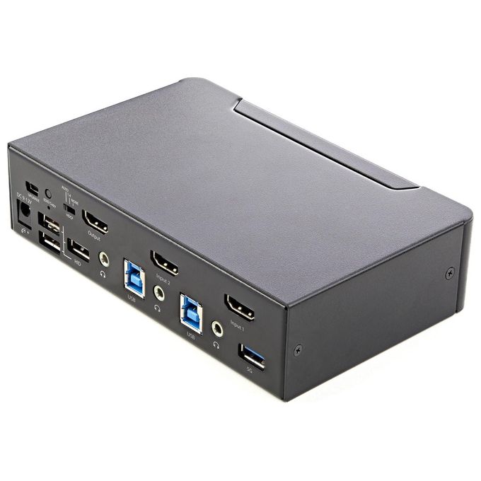 StarTech.com SV231HU34K6 Switch KVM HDMI a 2 porte con Hub USB 3.0 e Audio 4K 60Hz HDR HDCP 2.2 colore Nero