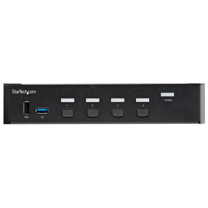 StarTech.com SV431HU34K6 Switch KVM HDMI a 4 porte con Hub USB 3.0 2 porte 5Gbps 4x USB 2.0 HDMI 2.0 4K 60Hz 3840x2160 Pixel Audio 7.1 Nero