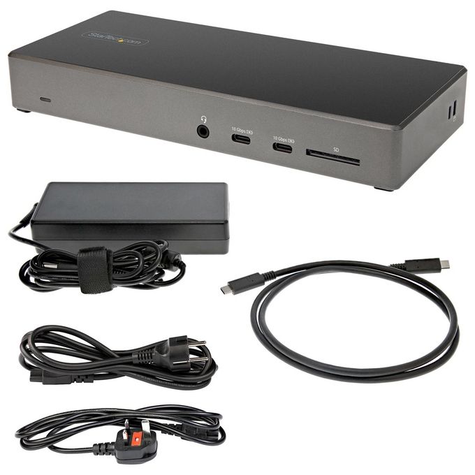 StarTech DK31C2DHSPDUE Docking Station USB-C Triplo Monitor 4K 100W Power Delivery 2x DisplayPort 1.4 HDMI 2.0 6x USB colore Nero