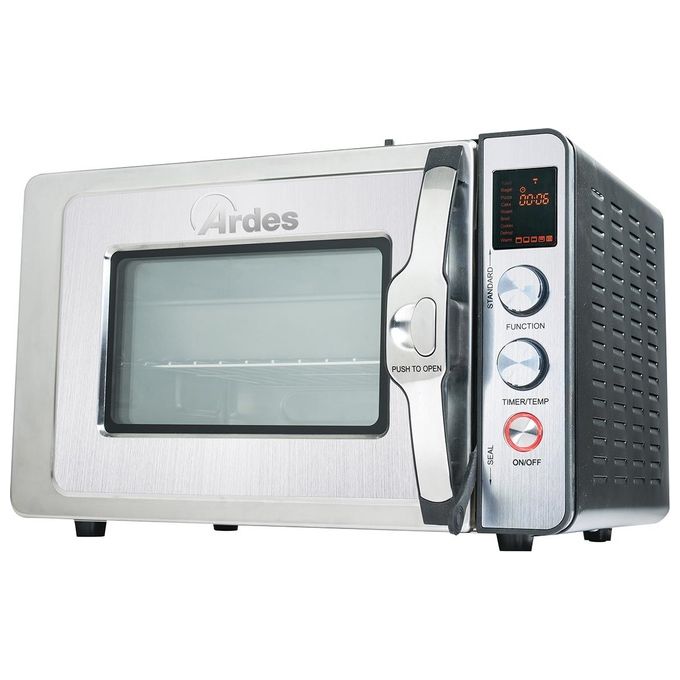 Ardes AR6430PR Carlomagno Forno Elettrico a Pressione 30 L 1500W 9 Programmi Girarrosto Display LED (33x51x39 cm) colore Acciaio Inossidabile