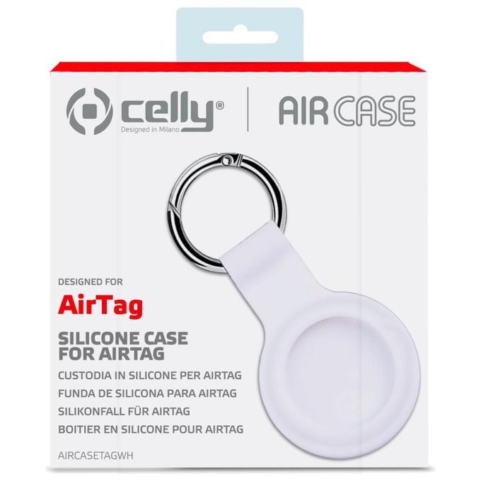 Celly AirTag Case Bianco