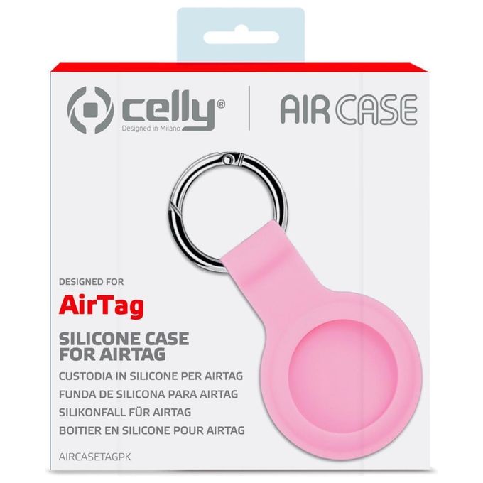 Celly AirTag Case Rosa