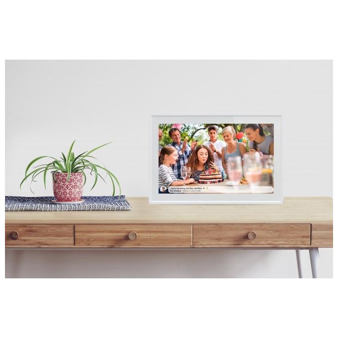 Braun 660032 DigiFrame 1019 Cornice Digitale 10,1'' IPS Touch Display 1280 x 800 Pixel 16 GB Wi-Fi colore Bianco