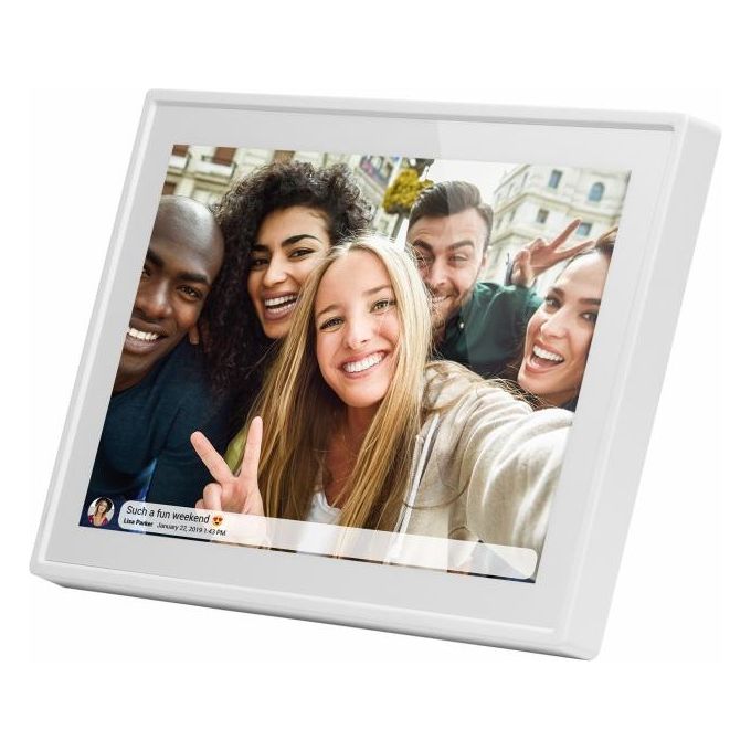 Braun 660032 DigiFrame 1019 Cornice Digitale 10,1'' IPS Touch Display 1280 x 800 Pixel 16 GB Wi-Fi colore Bianco