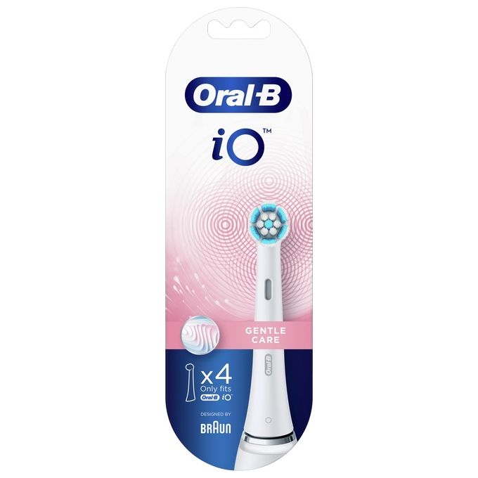 Oral-B 4210201343554 iO Gentle Care Testine di Ricambio per Spazzolino Elettrico 4 Pezzi colore Bianco