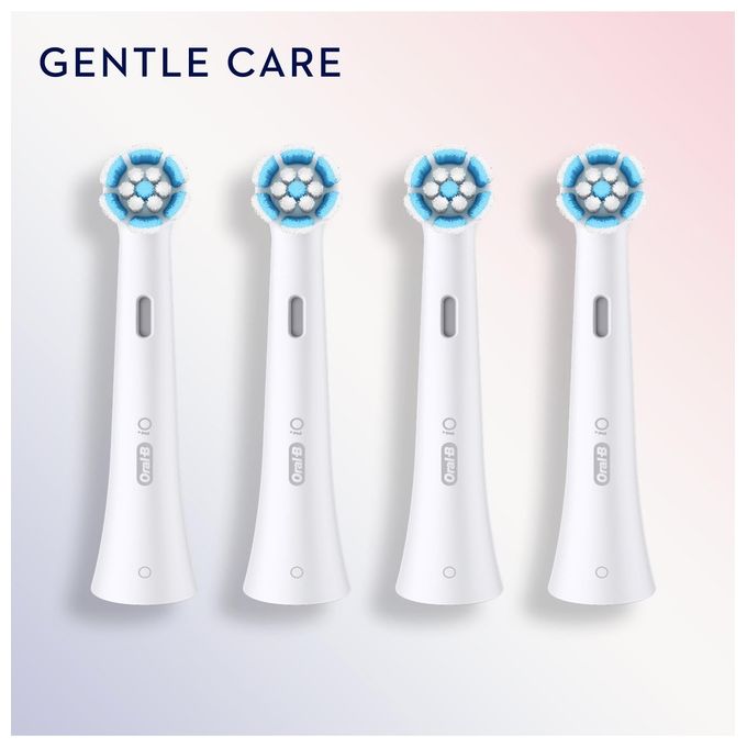Oral-B 4210201343554 iO Gentle Care Testine di Ricambio per Spazzolino Elettrico 4 Pezzi colore Bianco