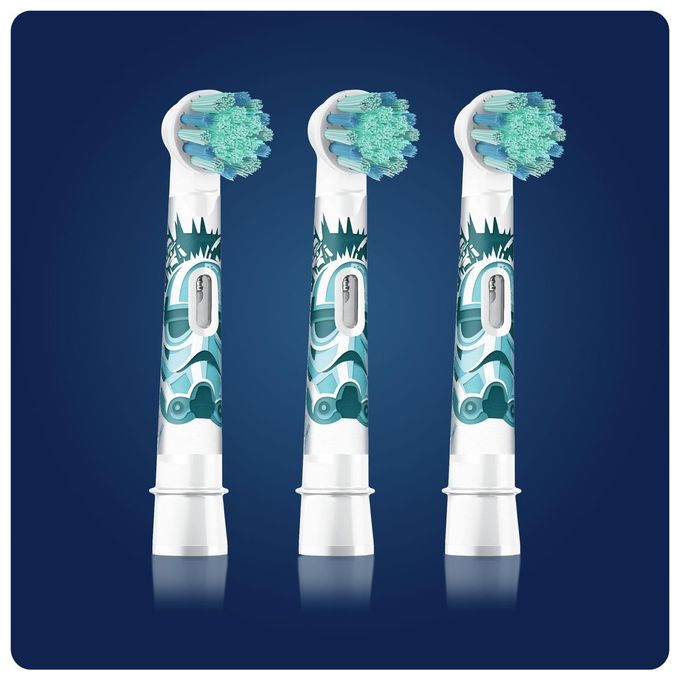 Braun Oral-B Ricambio Spazzolino Elettrico Kids Eb10s 3 Pezzi Blu-Bianco