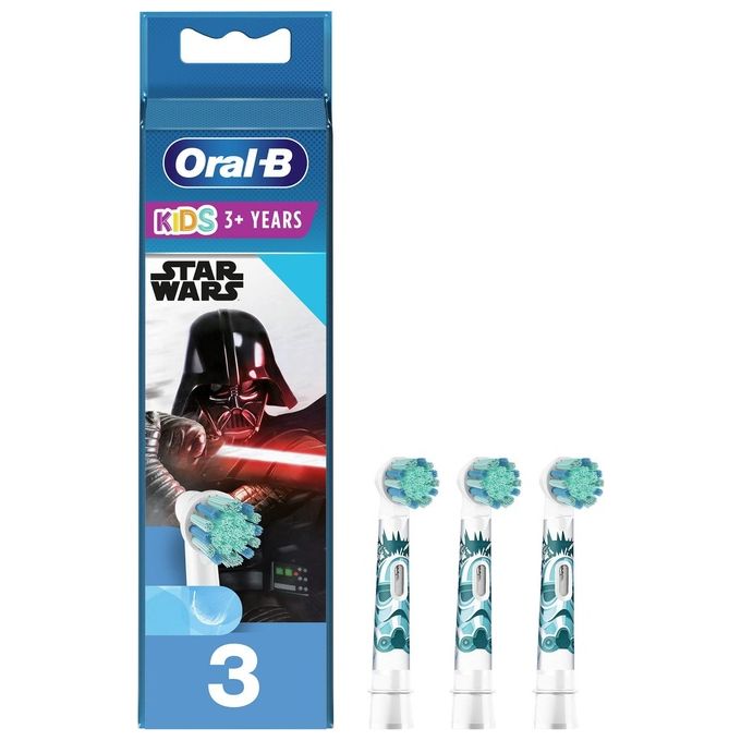 Braun Oral-B Ricambio Spazzolino Elettrico Kids Eb10s 3 Pezzi Blu-Bianco