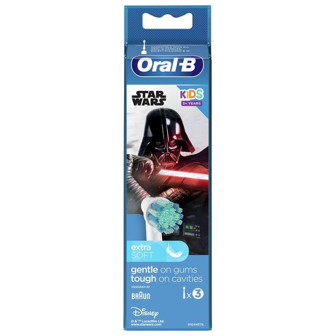 Braun Oral-B Ricambio Spazzolino Elettrico Kids Eb10s 3 Pezzi Blu-Bianco