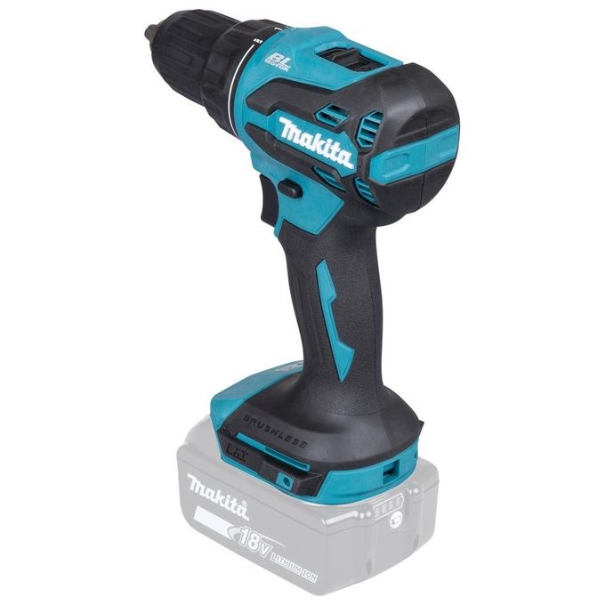 Makita DDF490Z Trapano Avvitatore Brushless Velocita' 1900 rpm Coppia 65 Nm 20 Impostazioni Colore Blu Nero