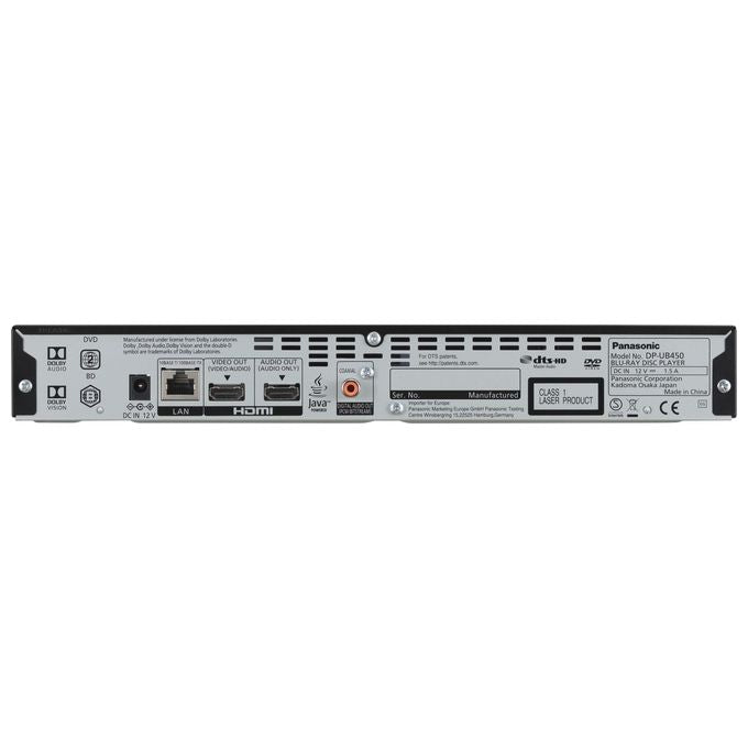 Panasonic Lettore Dvd Blu-Ray 4K Hdr 10 Plus Dolby Vision