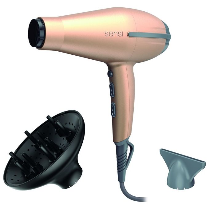 Ga.ma GH3320 Sensi Tempo 5D Asciugacapelli 2200 W Tecnologia Ultra Ozone Ion Protect motore AC 6 combinazioni vel-temp colore Oro