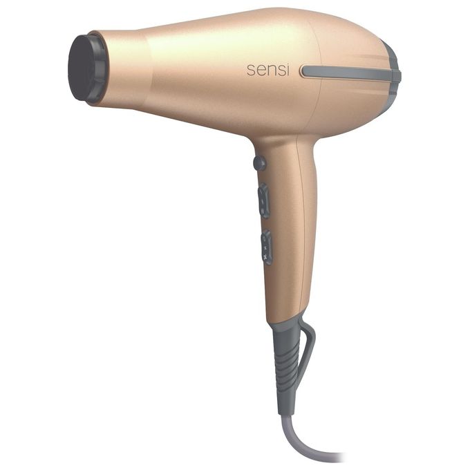 Ga.ma GH3320 Sensi Tempo 5D Asciugacapelli 2200 W Tecnologia Ultra Ozone Ion Protect motore AC 6 combinazioni vel-temp colore Oro