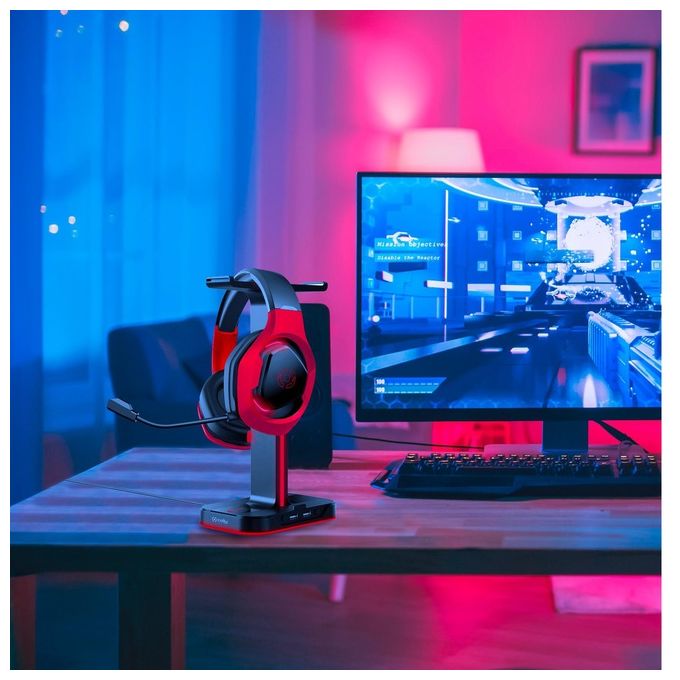 Celly Stand per Cuffie da Gaming Rgb Nero