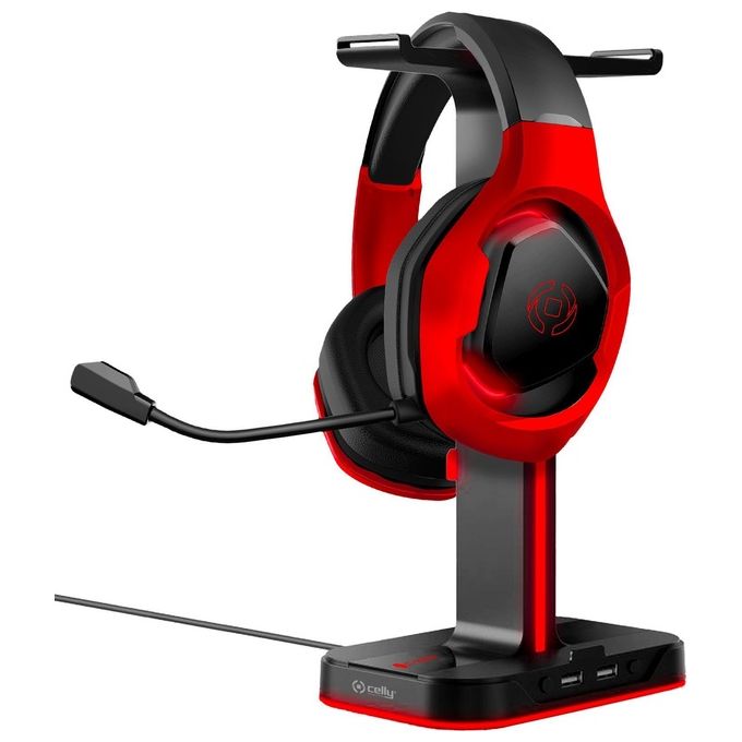Celly Stand per Cuffie da Gaming Rgb Nero