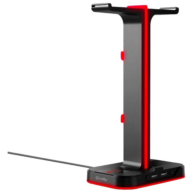 Celly Stand per Cuffie da Gaming Rgb Nero