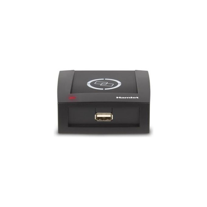 Hamlet HURTAG1356 Lettore USB Contactless per Tag RFID 13,56 MHz ISO14443 NFC Plug and Play colore Nero