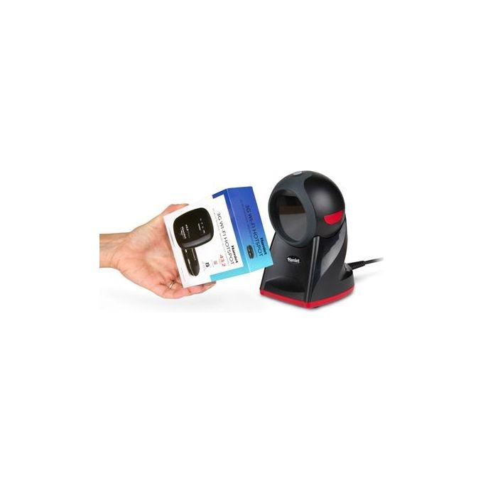 Hamlet HBCS-2D360 Lettore di codici a barre fisso 1D 2D CMOS USB lettura automatica a 360 gradi colore Nero