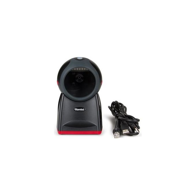 Hamlet HBCS-2D360 Lettore di codici a barre fisso 1D 2D CMOS USB lettura automatica a 360 gradi colore Nero