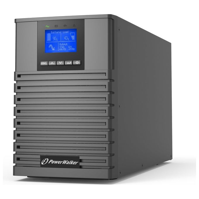 PowerWalker VFI 1500 ICT IOT Gruppo di Continuita' UPS Doppia Conversione Online 1500 W 1.5 kVA 4 Prese IEC C13 Onda Sinusoidale Pura colore Nero