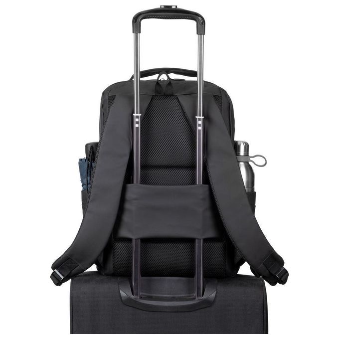 Rivacase 8435 BLACK ECO BACKPACK Tegel Zaino per Laptop fino a 15.6'' con Materiale Riciclato RPET Impermeabile colore Nero