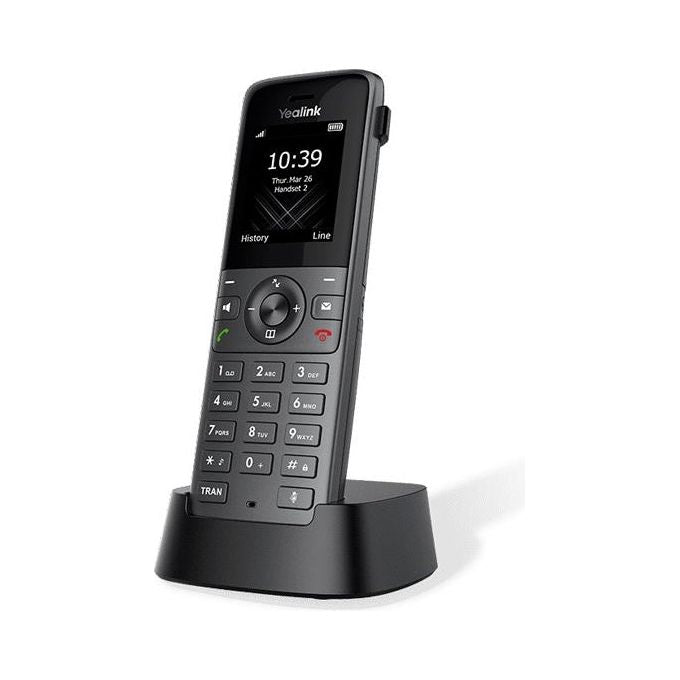 Yealink 1302021 W73H Telefono IP Wireless con Display TFT 1.8'' 10 Account VoIP Autonomia 35 Ore Bluetooth Wi-Fi colore Nero