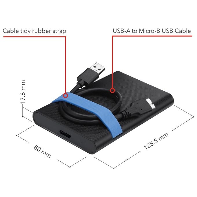 Verbatim Store'N'Go Enclosure Hdd-Ssd Nero-Blu 2.5