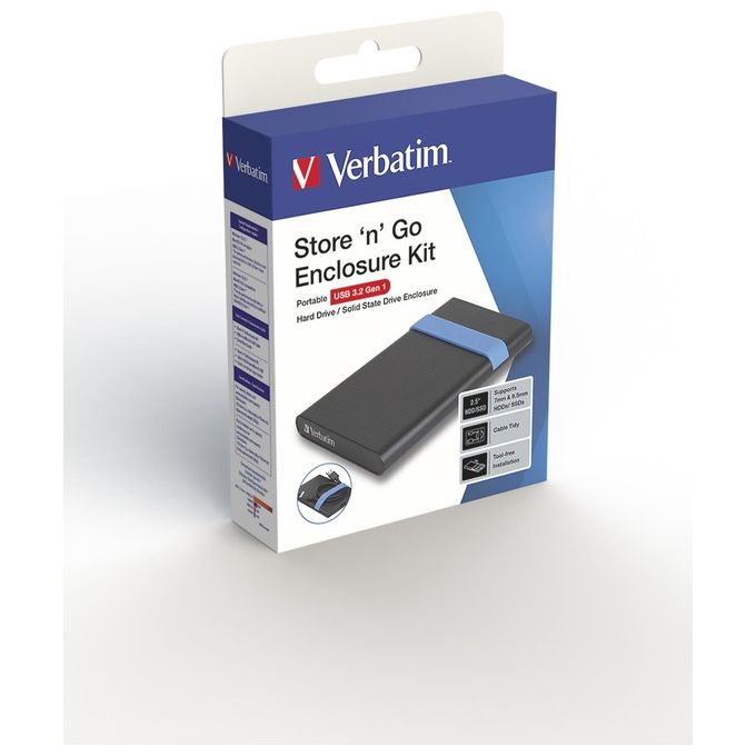 Verbatim Store'N'Go Enclosure Hdd-Ssd Nero-Blu 2.5