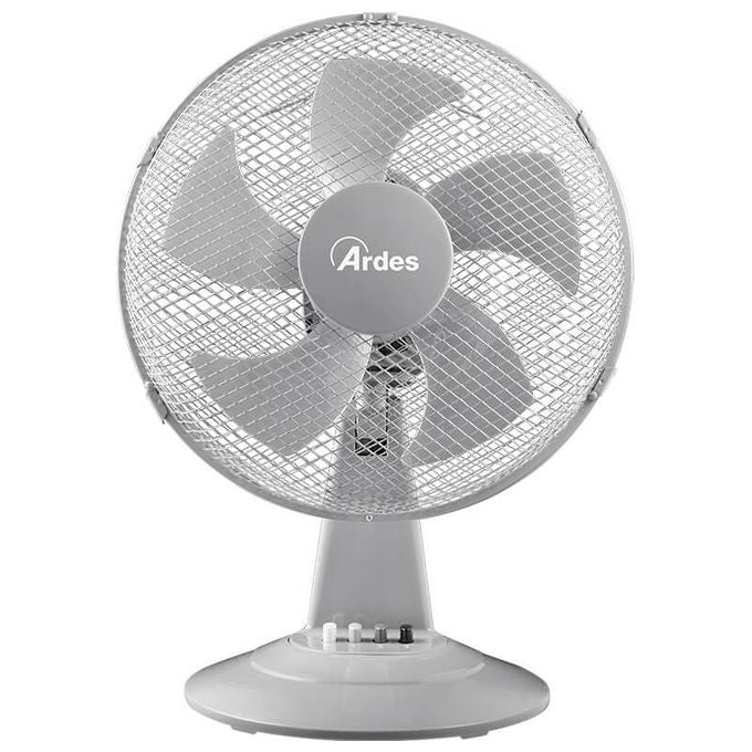 Ardes AR5ST30G STEELO 30G Ventilatore da Tavolo 30 cm 40W 3 Velocita' Oscillazione Automatica colore Grigio