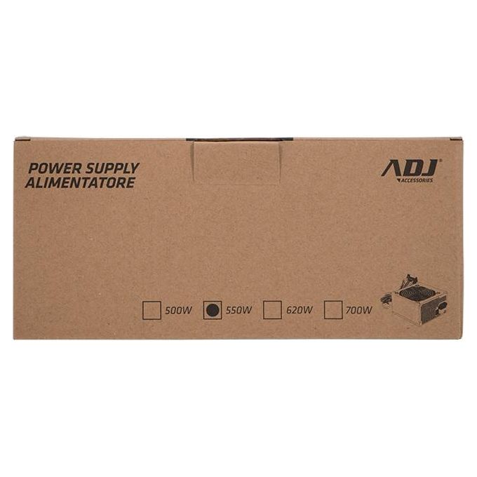ADJ 210-00553 Alimentatore PC ATX 550W 20+4 pin 3 SATA 1 PATA Ventola 12cm Non modulare colore Grigio