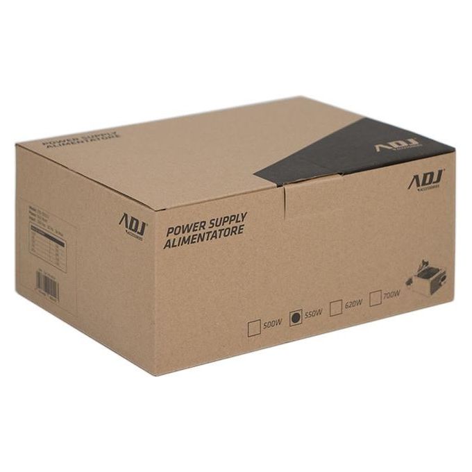 ADJ 210-00553 Alimentatore PC ATX 550W 20+4 pin 3 SATA 1 PATA Ventola 12cm Non modulare colore Grigio