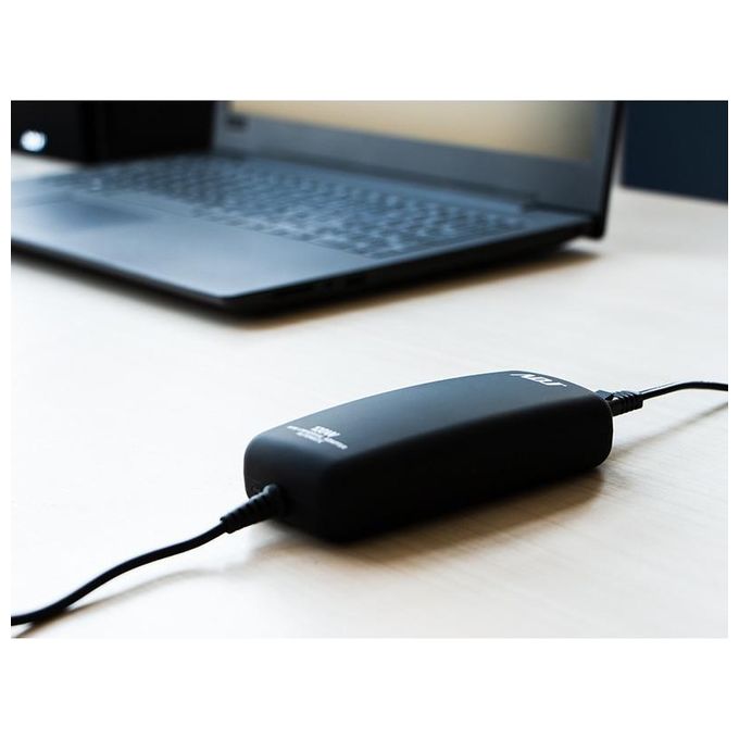 ADJ 160-00126 Alimentatore per Notebook Universale 120W 8 Connettori 3Pin Selezione Automatica Voltaggio Porta USB colore Nero