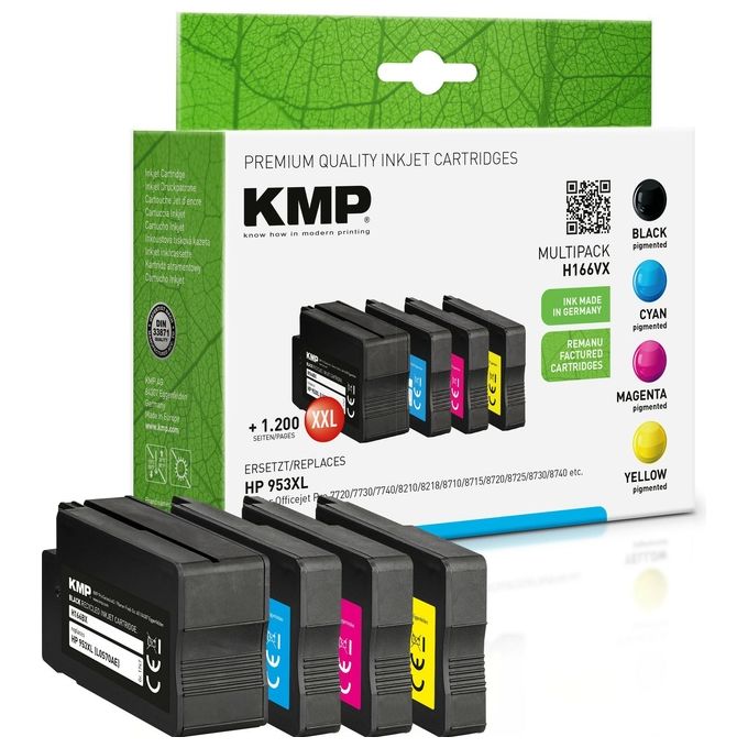 KMP H166VX Cartuccia d'Inchiostro Multipack BK-C-M-Y Compatibile con HP 953 XL