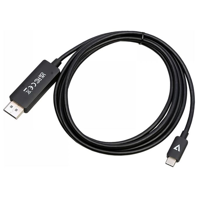 V7 V7USBCDP14-2M DisplayPort Usb Tipo-C Nero