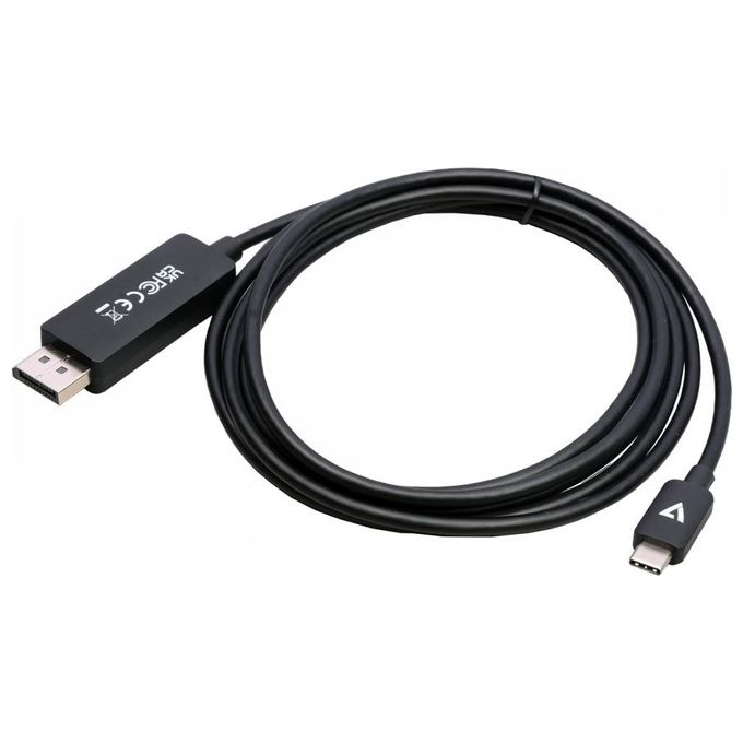 V7 V7USBCDP14-2M DisplayPort Usb Tipo-C Nero