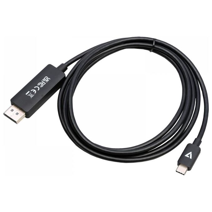 V7 V7USBCDP14-2M DisplayPort Usb Tipo-C Nero