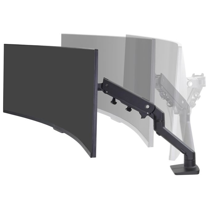 Ergotron 45-647-224 HX Braccio Monitor da Scrivania con Snodo HD Ultrawide fino a 49'' 19,1 Kg VESA 75x75 100x100 mm colore Nero