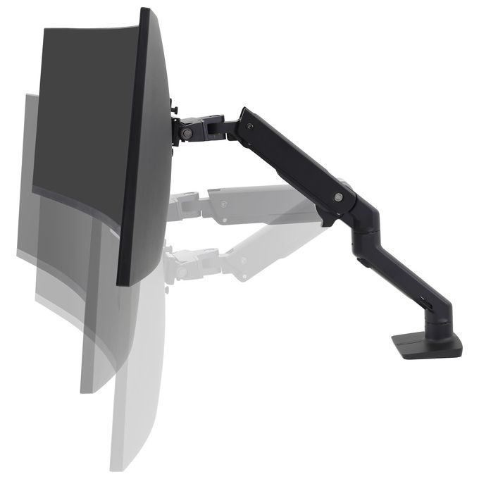 Ergotron 45-647-224 HX Braccio Monitor da Scrivania con Snodo HD Ultrawide fino a 49'' 19,1 Kg VESA 75x75 100x100 mm colore Nero