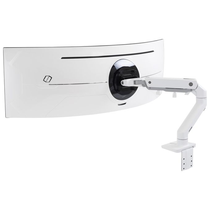 Ergotron 45-647-216 HX Series Braccio per Monitor da Scrivania con HD Pivot Capacita' 19,1 Kg Compatibilita' VESA 75x75 100x100 mm Rotazione 360° colore Bianco
