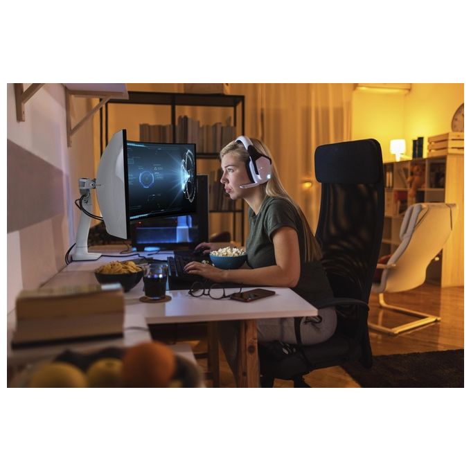 Ergotron 45-647-224 HX Braccio Monitor da Scrivania con Snodo HD Ultrawide fino a 49'' 19,1 Kg VESA 75x75 100x100 mm colore Nero