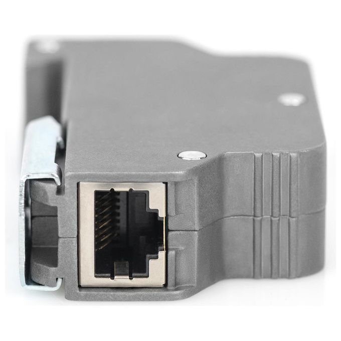 Digitus DN-95421 Protettore Sovratensioni PoE RJ45 Guida DIN 10 kV Gigabit 10-100-1000Mbps PoE++ IP40 colore Grigio