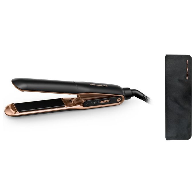 Rowenta SF8120 Ultimate Experience Piastra per Capelli Thermocare Titanio Ionica 5 Temperature 150-210°C colore Nero Rame