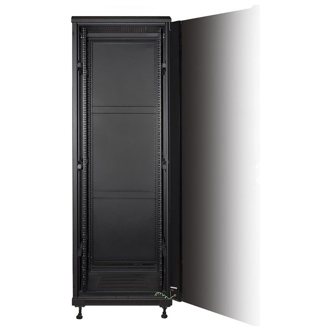 Link Armadio rack 19 per reti 37u (a)1770, (l)600, (p)800 colore nero porta vetro