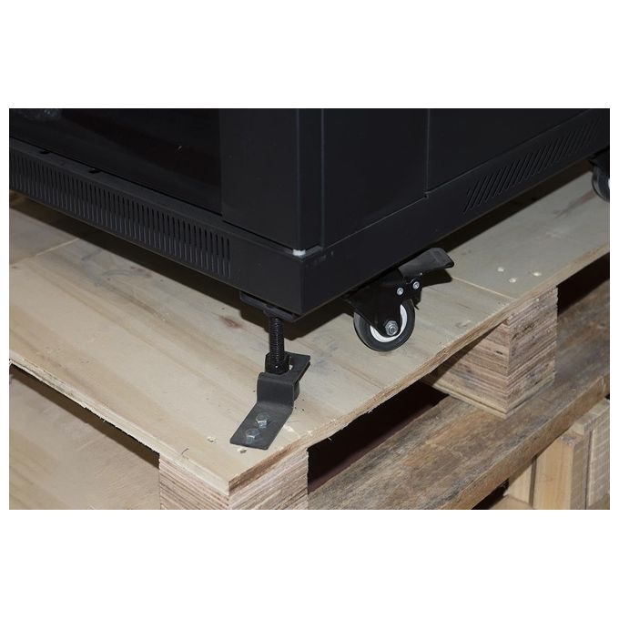 Link Armadio rack 19 per reti 37u (a)1770, (l)600, (p)800 colore nero porta vetro